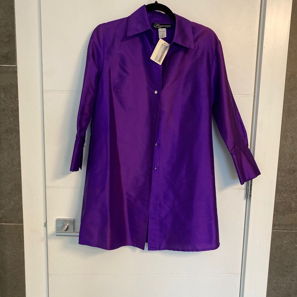 Frascara gorgeous purple tunic style blouse - 6